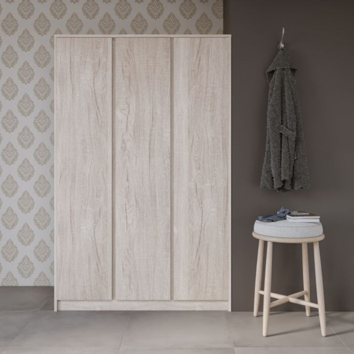 Malvern 3 Door Wardrobe – Urban Snow
