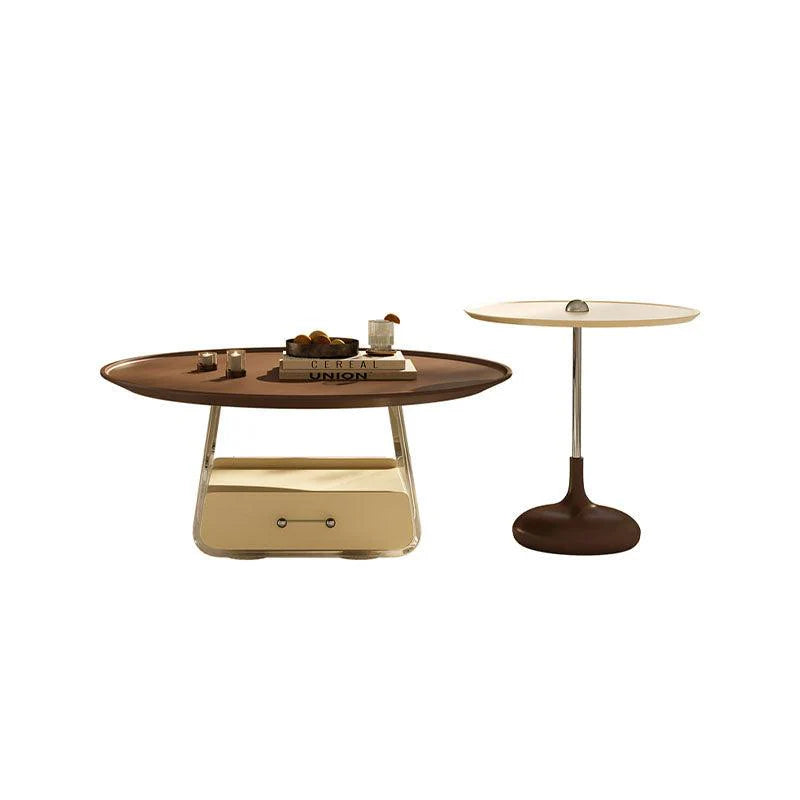 Meral Stylish Coffee Table Set, Stainless Steel