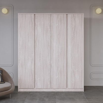 Malvern 4 Door Wardrobe – Urban Snow | Modern Bedroom Storage