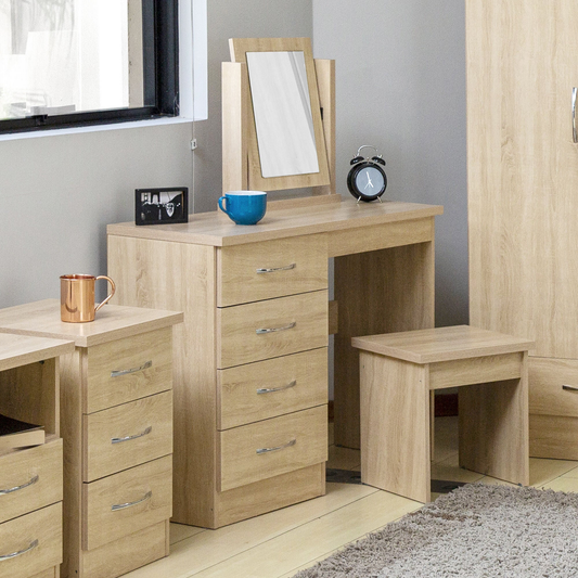 Nevada Dressing Table Set - Sonoma Oak Effect