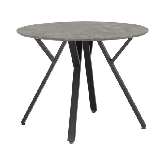 Athens Round Concrete-Effect Dining Table – 100cm