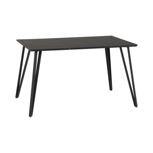 Marlow Dining Table in Black Marble Effect – 130cm
