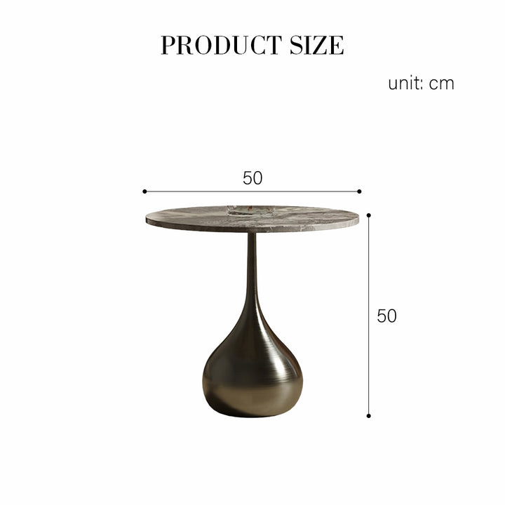 Echevarria Round Side Table, Marble