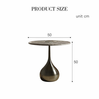 Echevarria Round Side Table, Marble