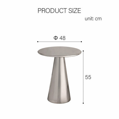 Abarca Side Table, Stainless Steel