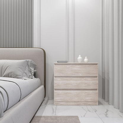 Malvern 3 Drawer Chest – Urban Snow, Stylish Bedroom Storage