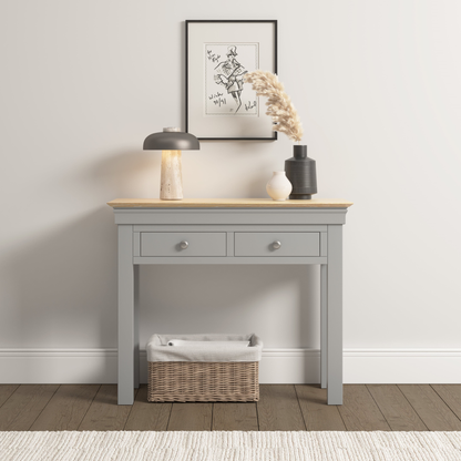 Bordeaux Console Table - Pebble Grey & Oak