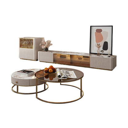 Eden II Living Room Coffee Table Set, TV Stand