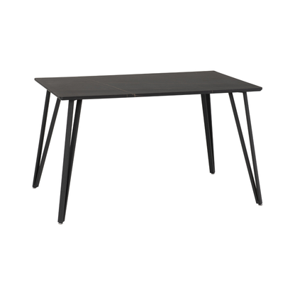 Marlow Dining Set 4 Chairs Black Marble/Black Velvet