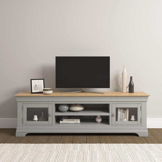 Bordeaux TV Stand - Pebble Grey Oak
