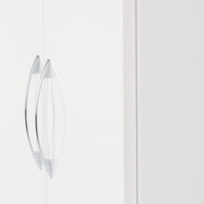 Nevada 2 Door All Hanging Wardrobe – White Gloss