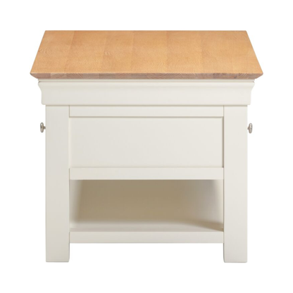 Bordeaux 2 Drawer Coffee Table - Ivory/Oak