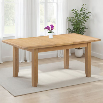 Windsor Extending Dining Table in Natural Oak – 120–150cm