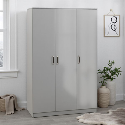 Dakota 3 Door Wardrobe – Light Grey