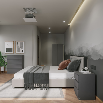 Malvern 2 Door Wardrobe Bedroom Set Grey