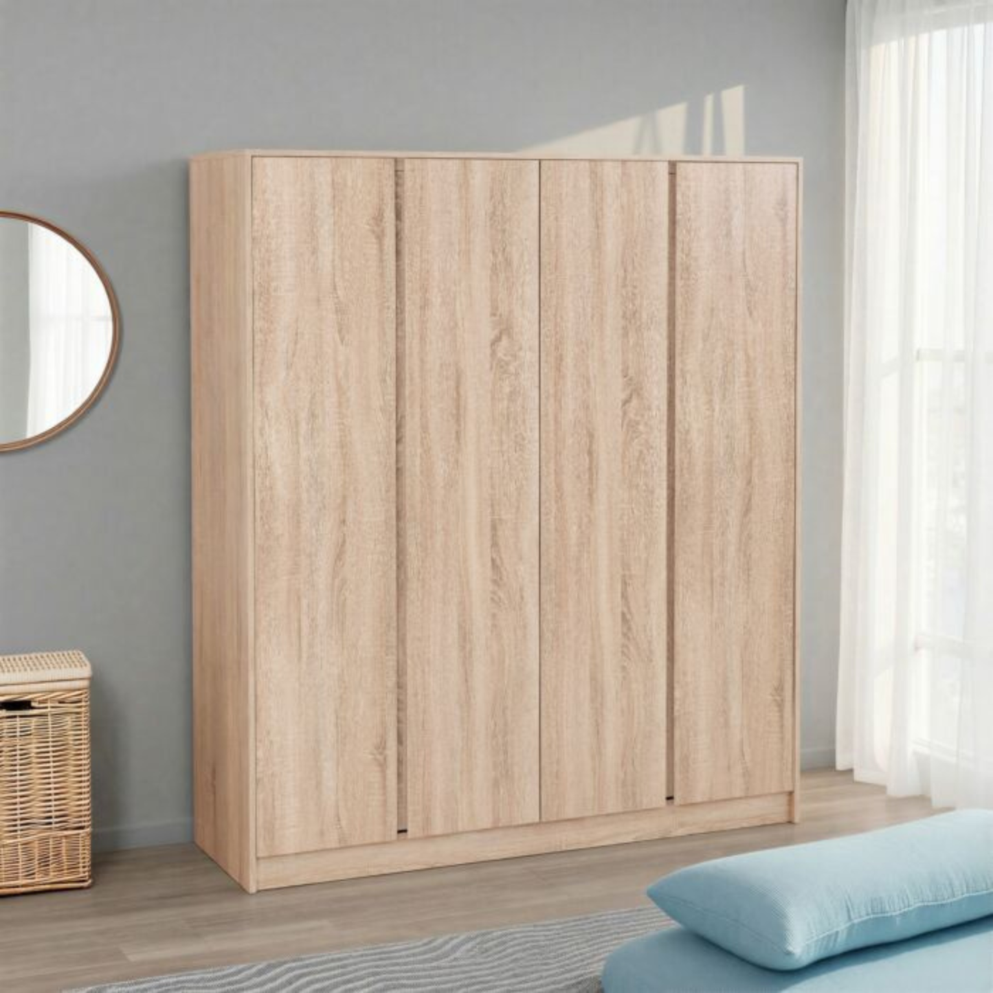Malvern 4 Door Wardrobe – Sonoma Oak Effect