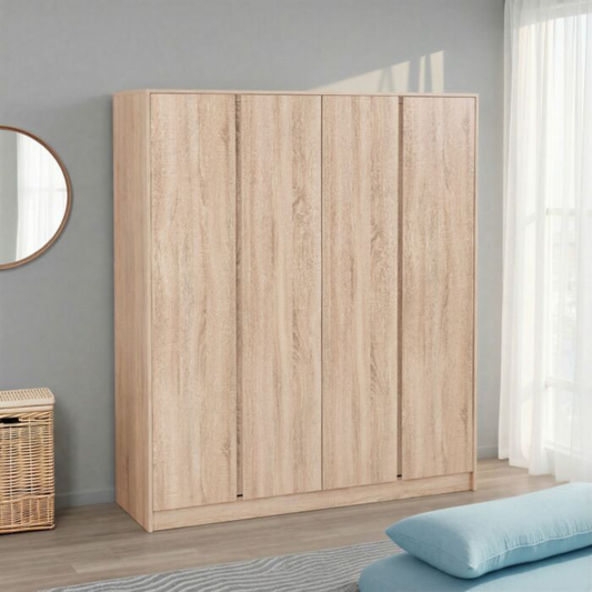 Malvern 4 Door Wardrobe – Sonoma Oak Effect