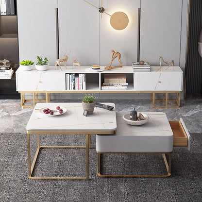 Lorelei Nesting Coffee Table Set, Sintered Stone