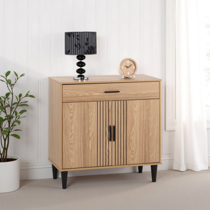 Tessa 2 Door 1 Drawer Sideboard – Natural Oak Effect