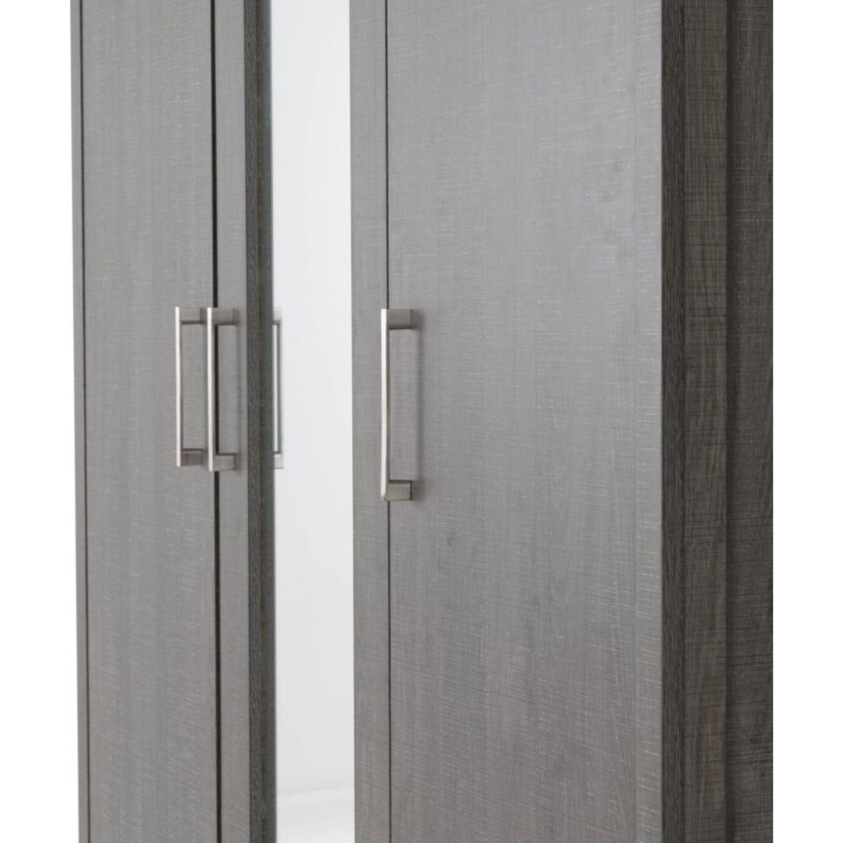 Lisbon 3 Door Wardrobe – Black Wood Grain with Mirror