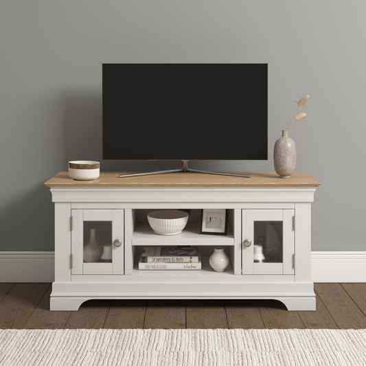 Bordeaux Small TV Stand - Ivory Oak
