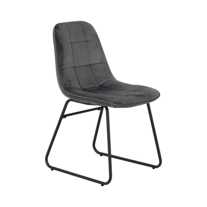 Lukas Dining Chair - Grey Velvet (Set of 2)