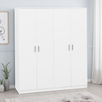 Dakota 4 Door Wardrobe – White