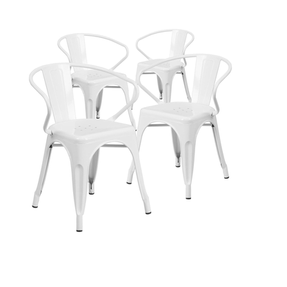 Roy Vintage Style Dining Chair White – Set of 4