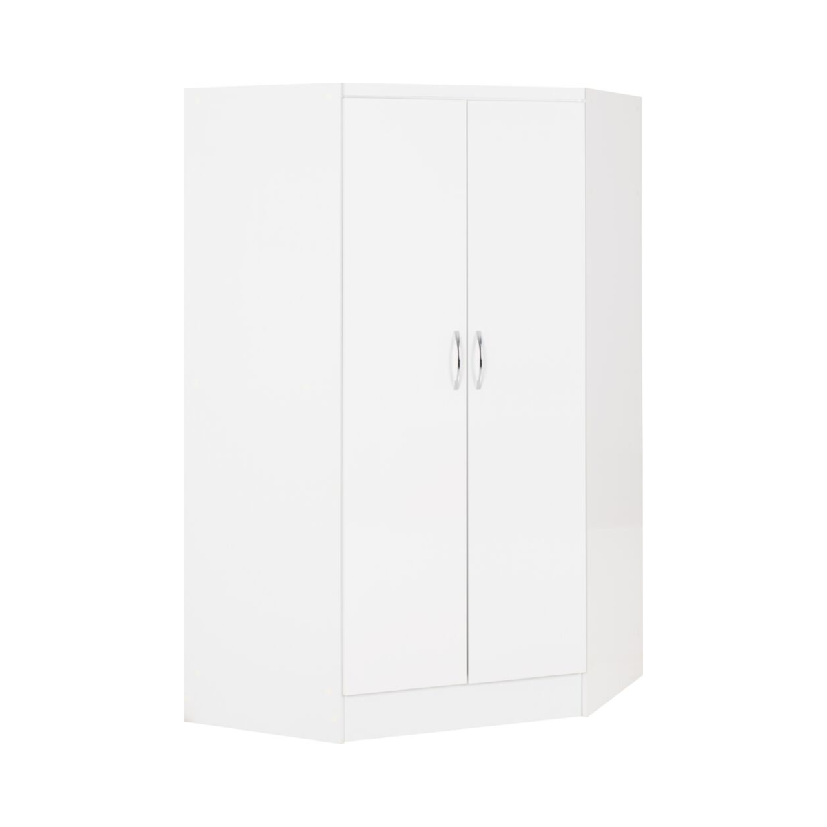 Nevada 2 Door Corner Wardrobe – White Gloss Finish