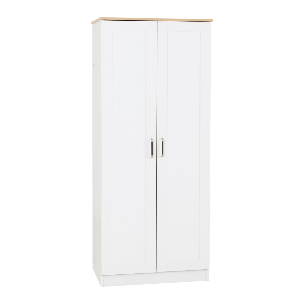 Portland 2 Door Wardrobe - White/Oak Effect