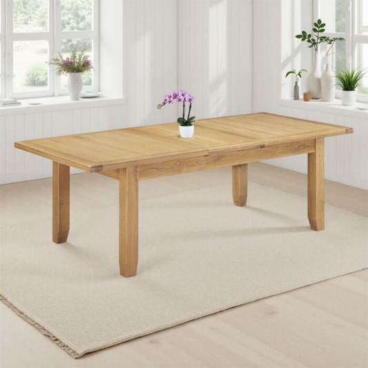 Windsor Large Extending Dining Table Natural Oak 180–230cm