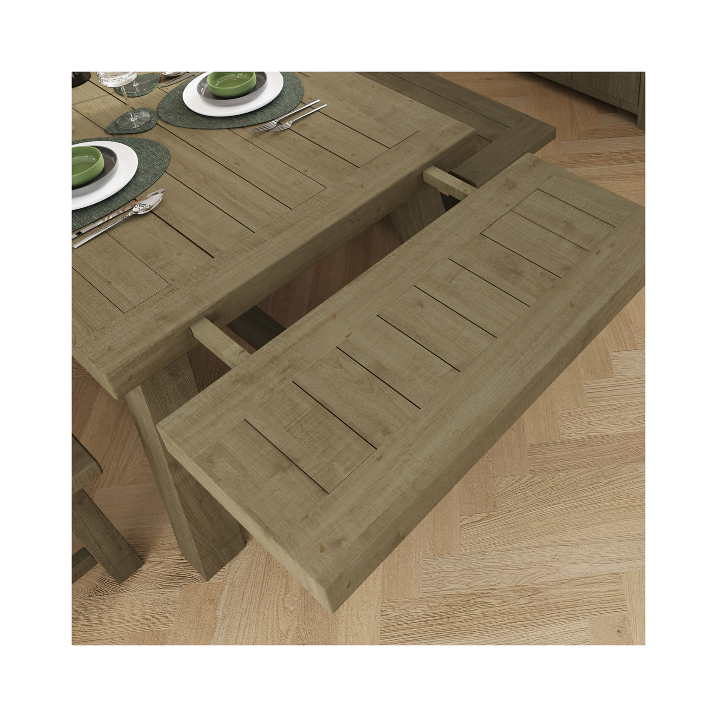 Saltash Solid Reclaimed Pine Extension Leaf – 45cm
