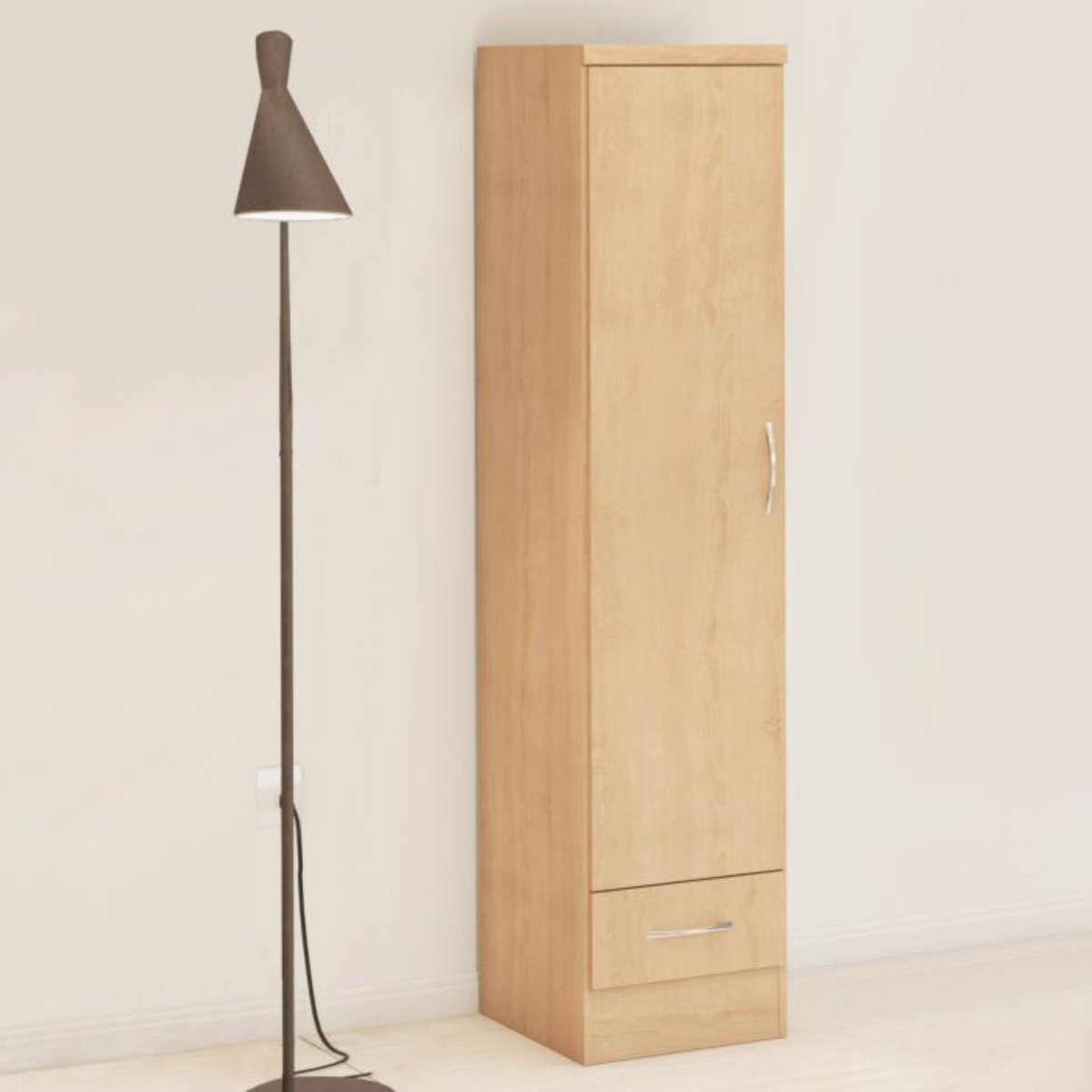 Nevada 1 Door 1 Drawer Wardrobe – Sonoma Oak Effect