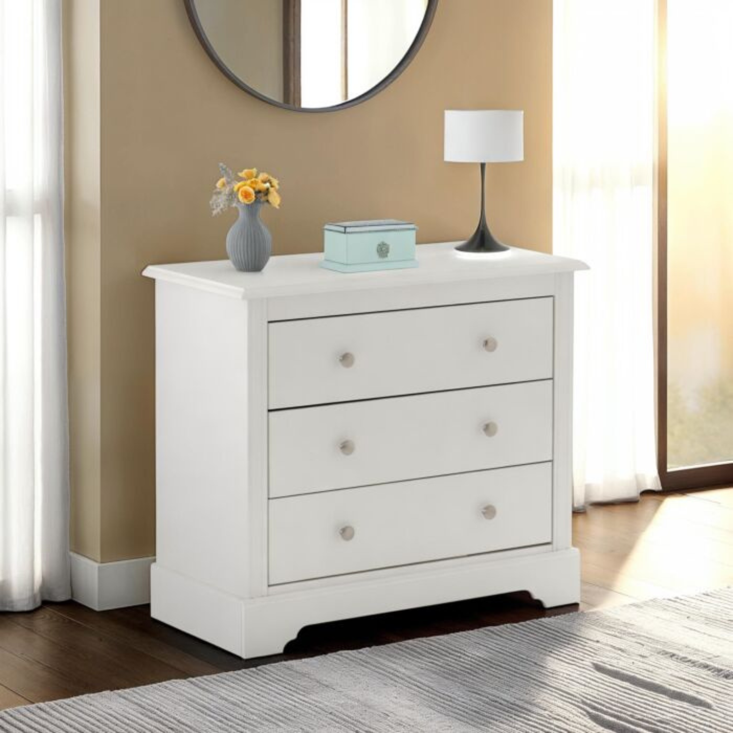 Stratford 3 Drawer Chest - White Storage Solution