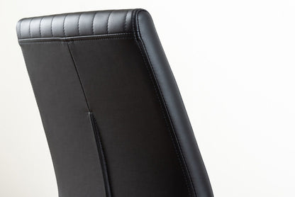 Imperia 4 Grey Dining Table and 4 Velvet Milan Black Leg Chairs