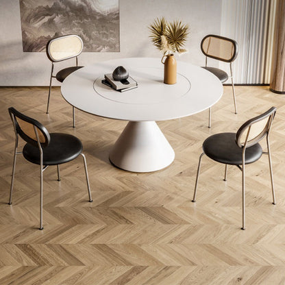 Ozzie Rattan Dining Chair, Round Seat Pad