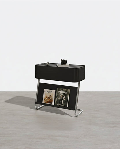 Nikolas Side Table With Storage, Black