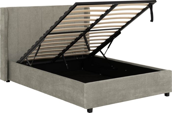 Amelia 4'6" Plus Bed - Dark Grey Fabric
