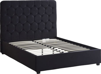 Madison 4'6" Bed - Black Velvet Fabric