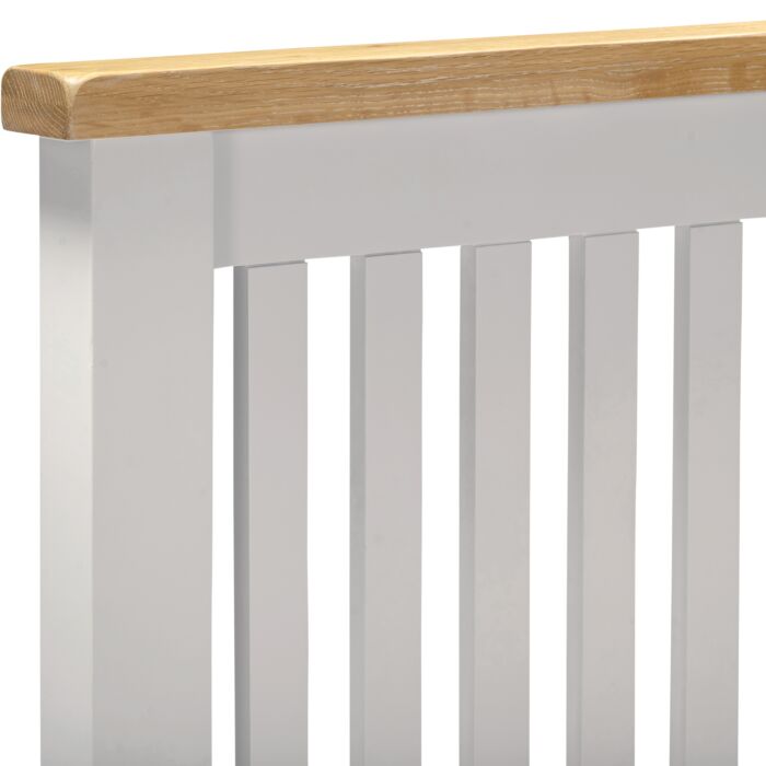 Windsor 4'6" Low End Bed - Pebble Grey/Oak