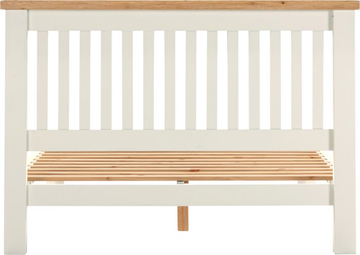 Windsor 4'6" Low End Bed - Ivory/Oak
