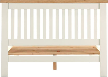 Windsor 4'6" Low End Bed - Ivory/Oak