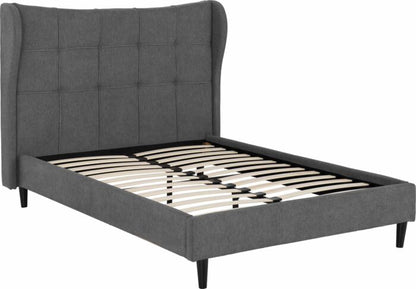 Verona 4'6" Bed - Grey Fabric