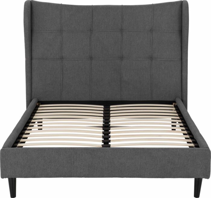 Verona 4'6" Bed - Grey Fabric