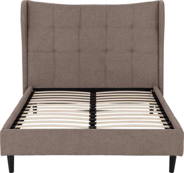 Verona 4'6" Bed - Brown Fabric