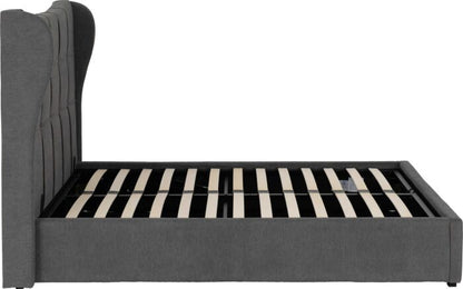 Verona 4'6" Ottoman Bed - Grey Fabric