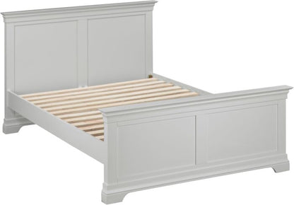 Bordeaux 4'6" High End Bed - Pebble Grey