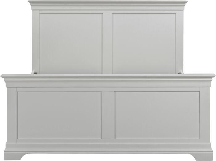 Bordeaux 4'6" High End Bed - Pebble Grey