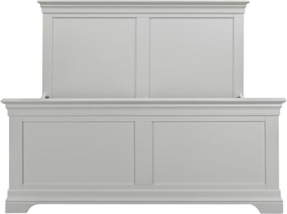 Bordeaux 4'6" High End Bed - Pebble Grey