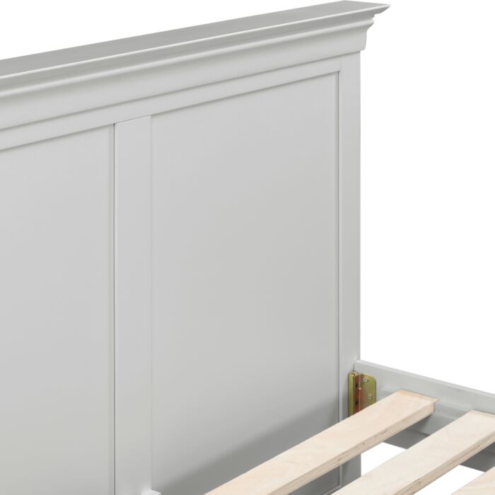Bordeaux 4'6" High End Bed - Pebble Grey